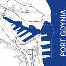 Mapa portu Gdyni. Realizacja dla MAG - Morska Agencja w Gdyni