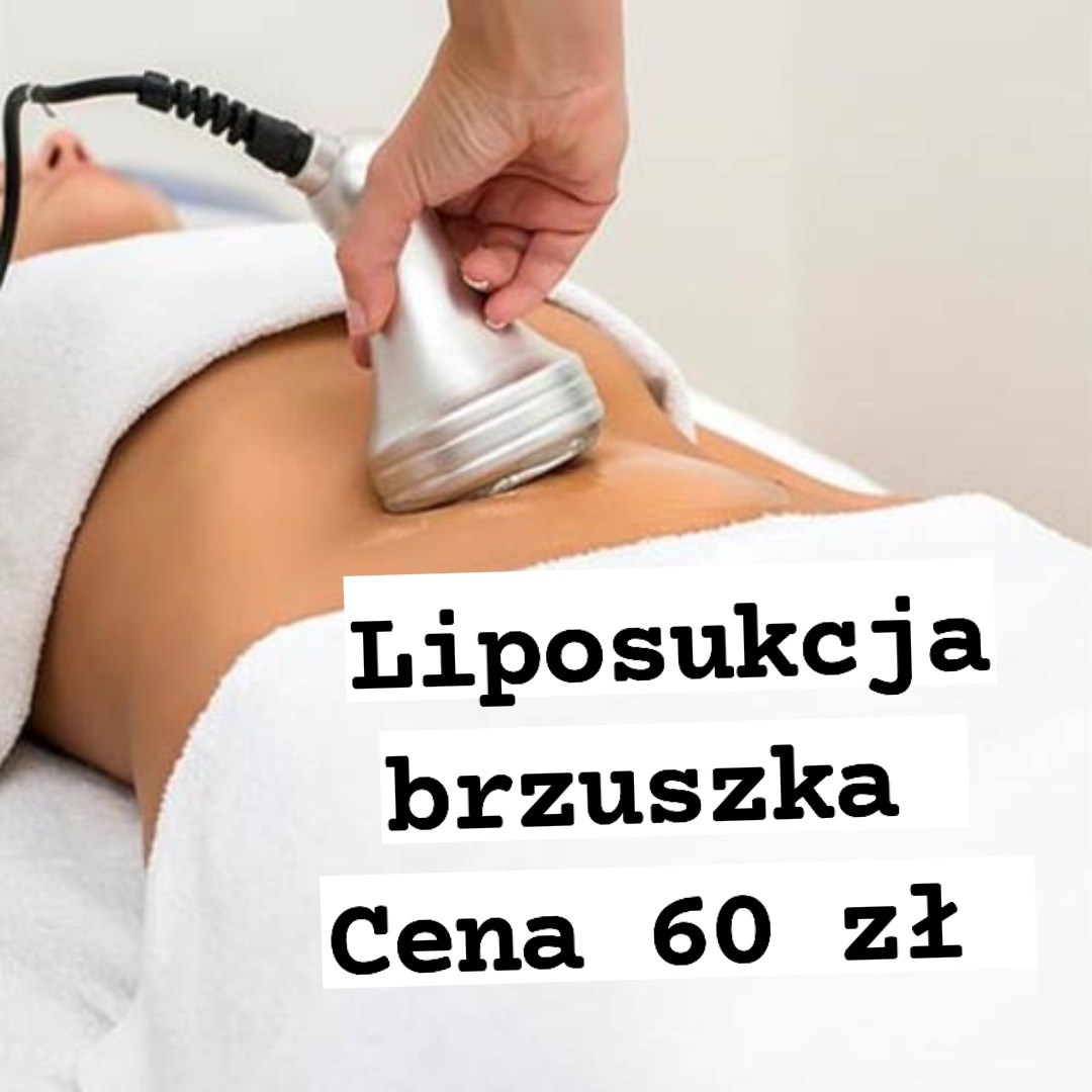 Kobieta leżąca na białym ręczniku, poddawana zabiegowi na brzuchu za pomocą srebrnej głowicy urządzenia.