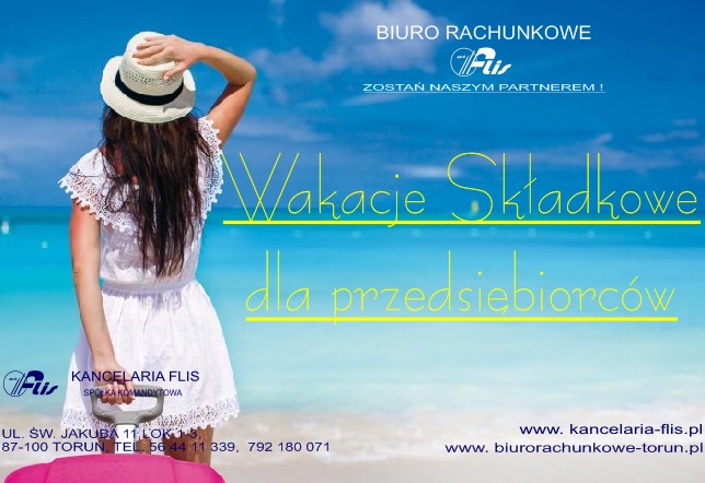 Wakacje składkowe Biuro rachunkowe Toruń