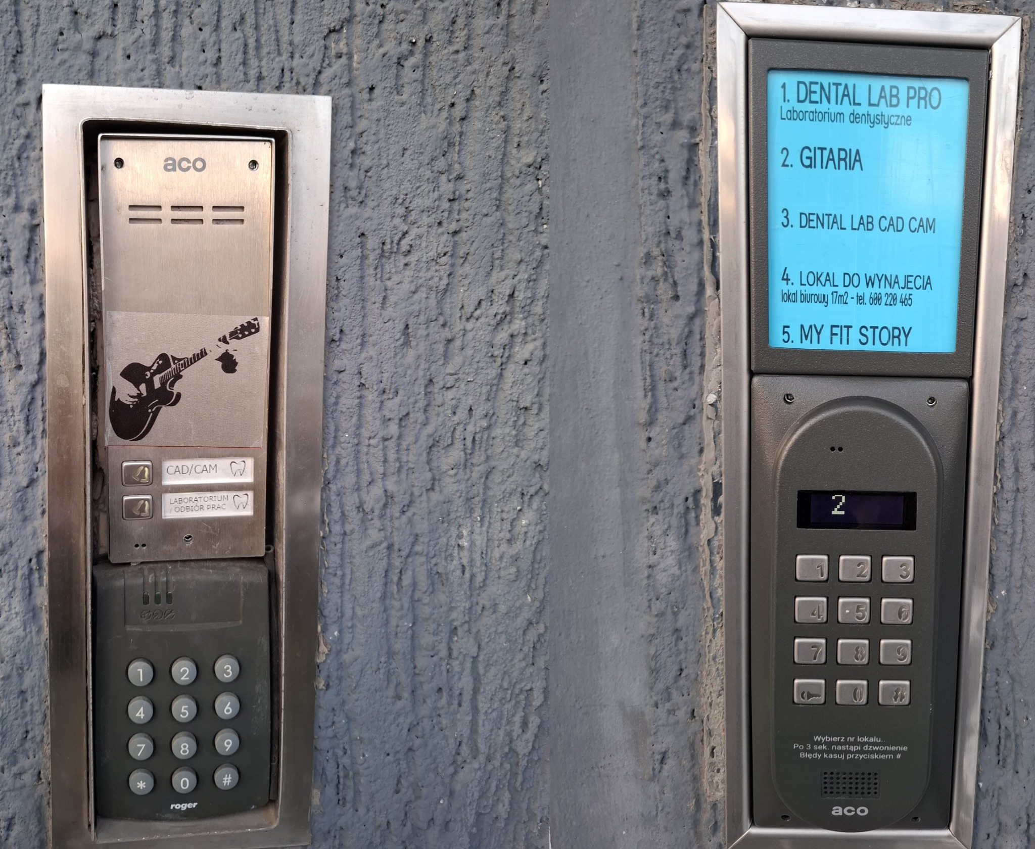 Panel domofonowy ACO przed i po