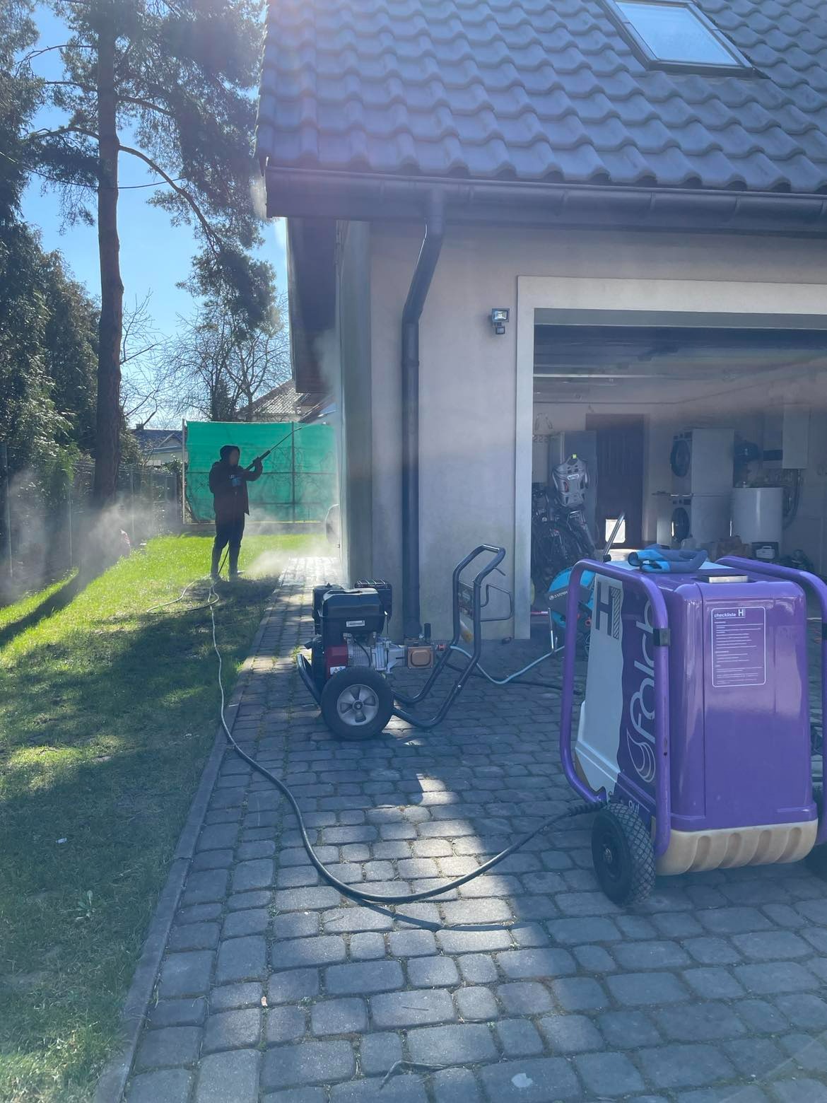 Myjka 270 bar + podgrzewacz wody Falch + szczotka Mosmatic