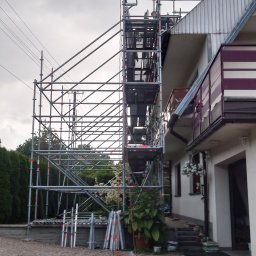 Remont dachu z naszym rusztowaniem którym dysponujemy.