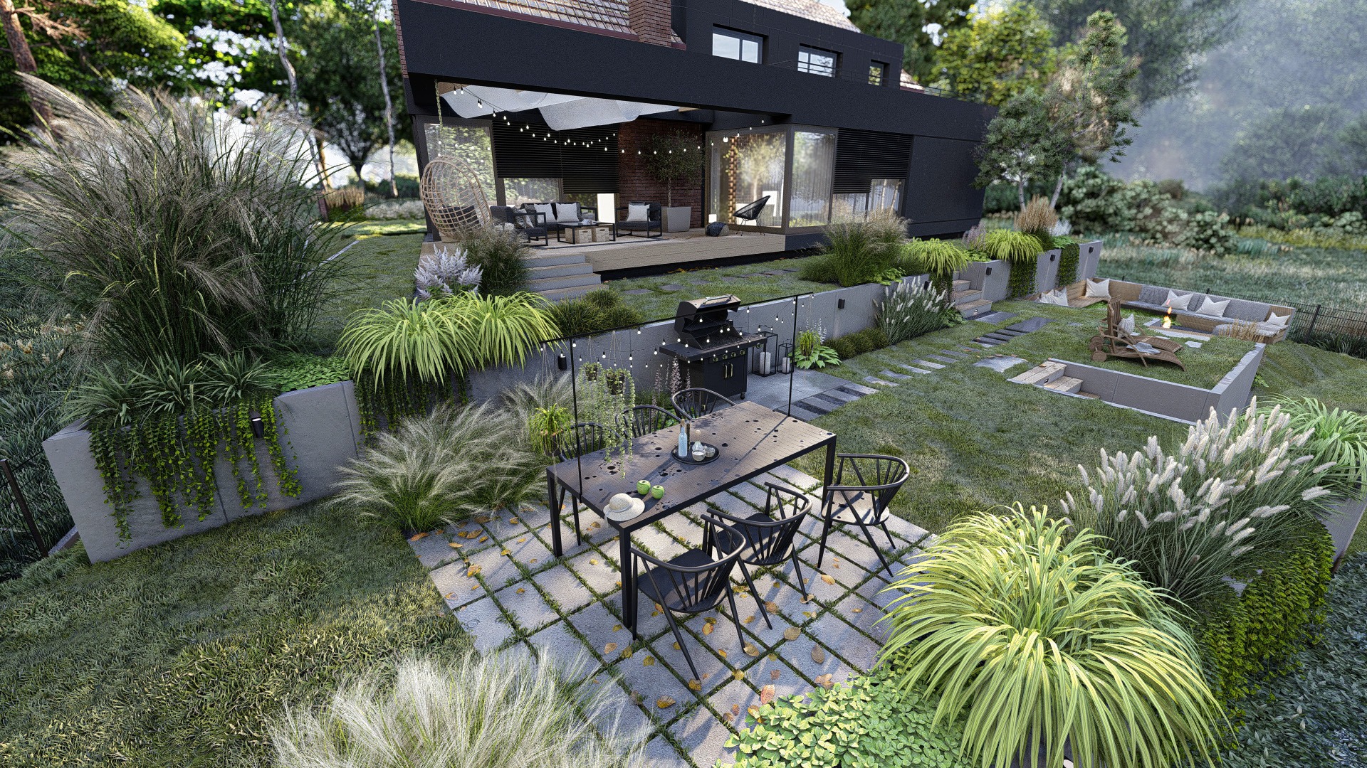 Projekt ogrodu nad jeziorem Morlińskim