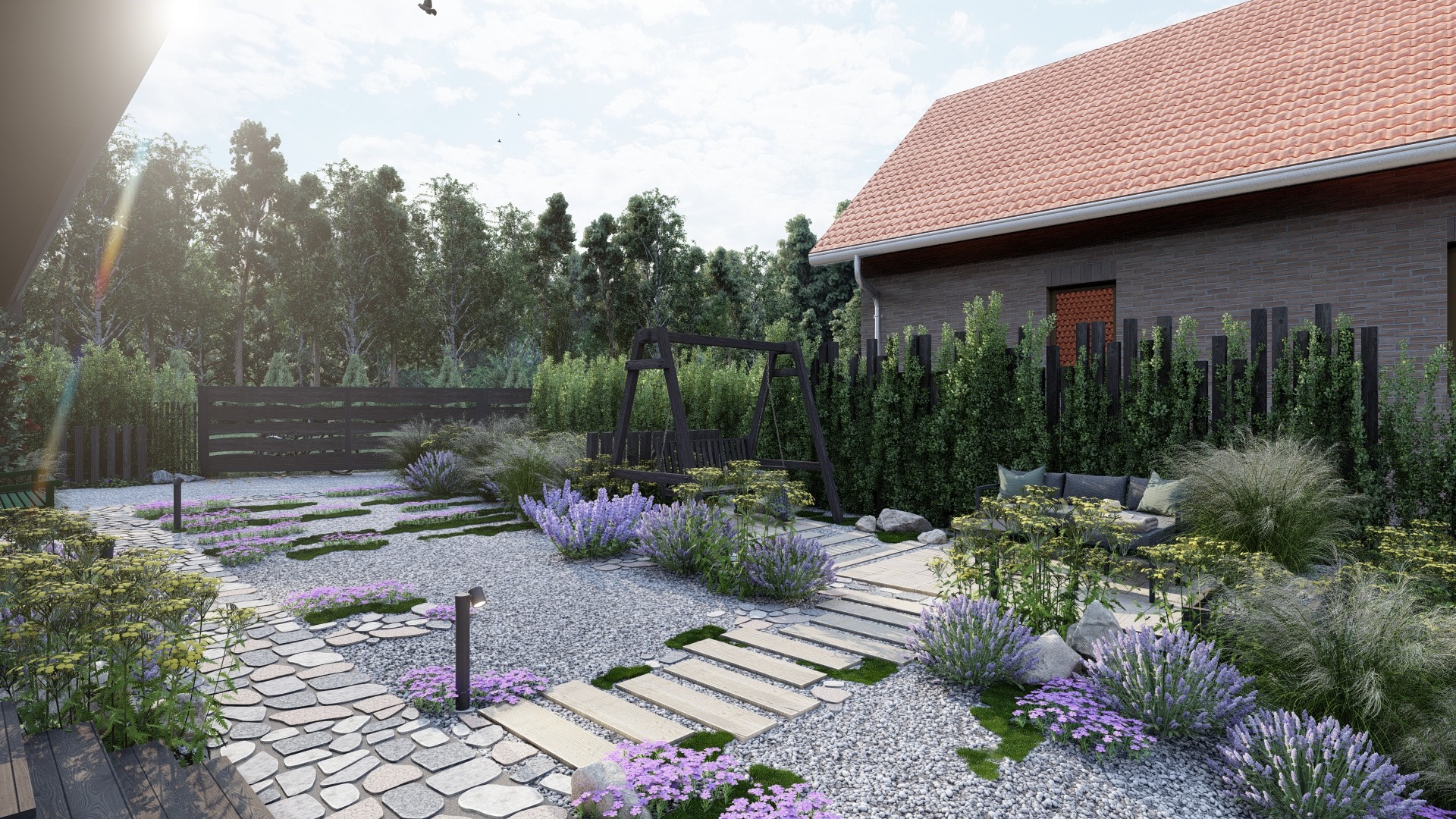 Projekt ogrodu wiejskiego