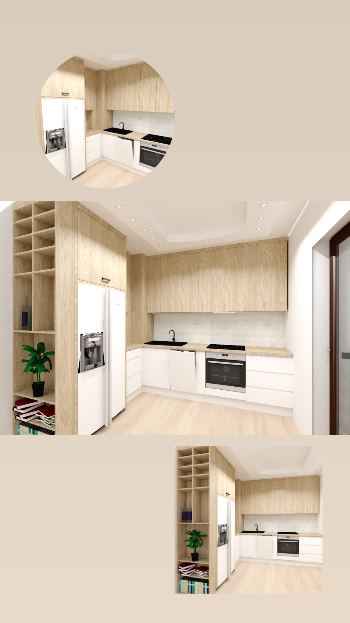 Wizualizacja kuchni z płyty lakierowanej MDF