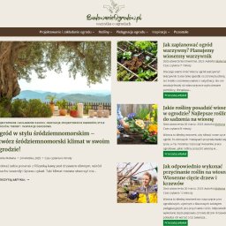 Kaminski.link - Strona internetowa o tematyce ogrodniczej z artykułem o tworzeniu ogrodu w stylu śródziemnomorskim, prezentująca inspiracje i porady dotyczące projektowania ogrodów.