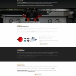 Strona internetowa firmy oferującej druk i projektowanie 3D, z widocznym logo 3D, nagłówkiem 'Druk i Projekt 3D' oraz zdjęciem drukarki 3D w tle.