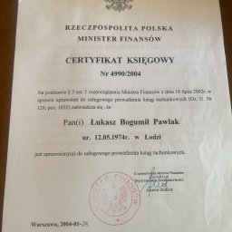 CERTYFIKAT KSIĘGOWY MINISTRA FINANSÓW