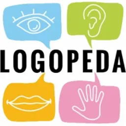 Ilustracja z napisem i ikonami: oko w niebieskiej chmurce, ucho w zielonej, usta w żółtej i dłoń w różowej, otaczające czarny napis.