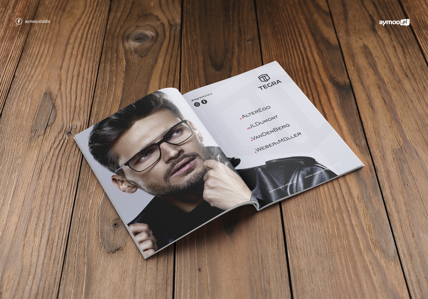 VanDenBerg (oprawy okularowe) - projekt reklamy prasowej.