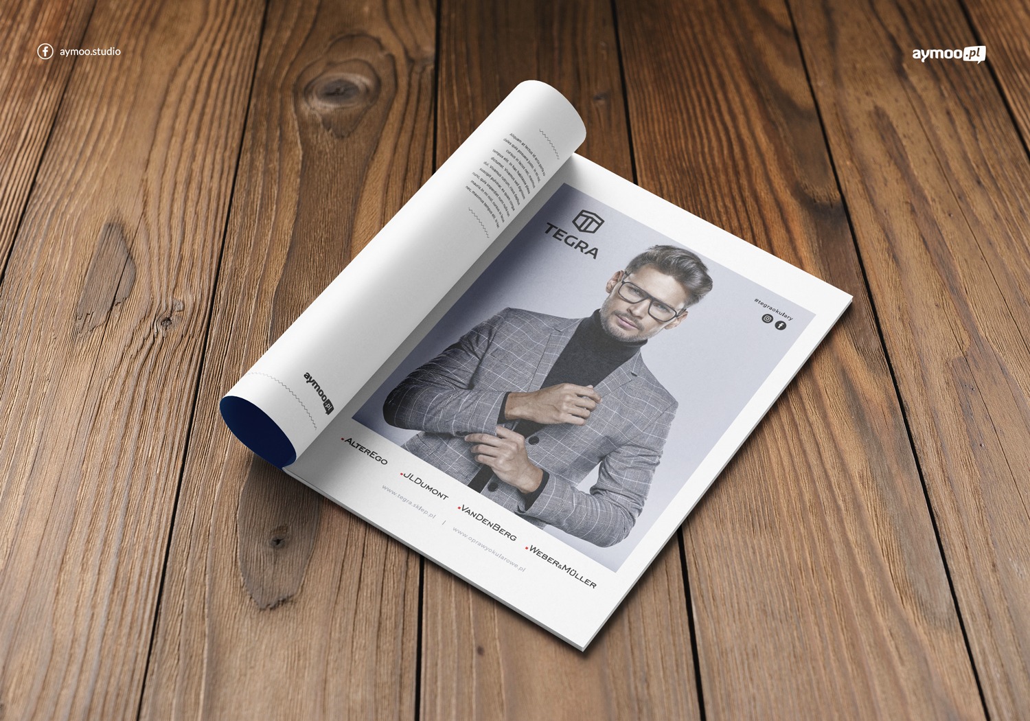 VanDenBerg (oprawy okularowe) - projekt reklamy prasowej