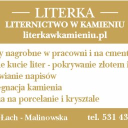 Literka Liternictwo w kamieniu - Kamieniarz Latoszyn