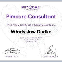 Certyfikat Pimcore Consultant