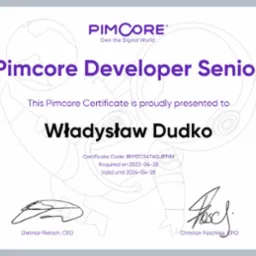 Pimcore Developer Senior