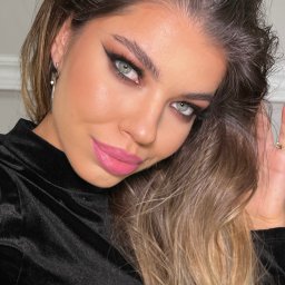 Makijaż w brązach smokey eye Głogów ślubny 