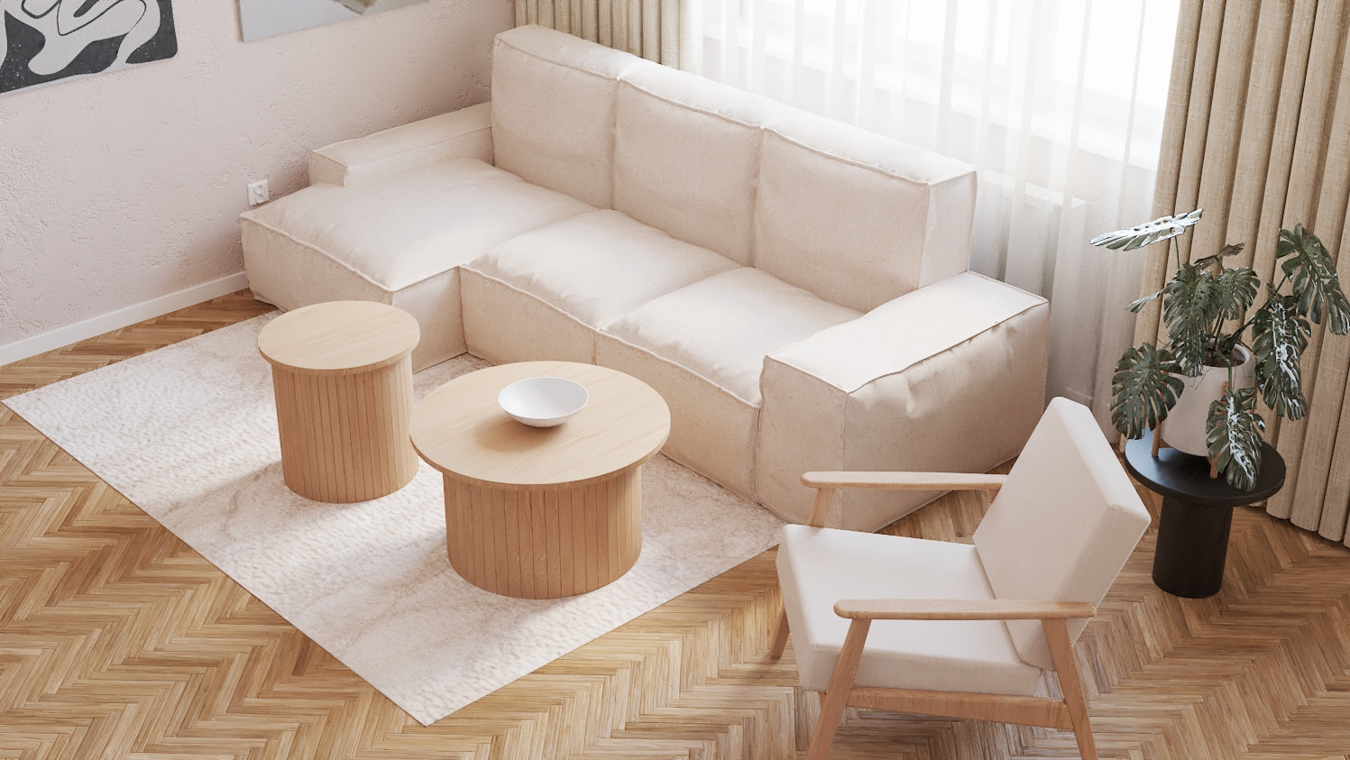 Projekt salonu | Styl Boho