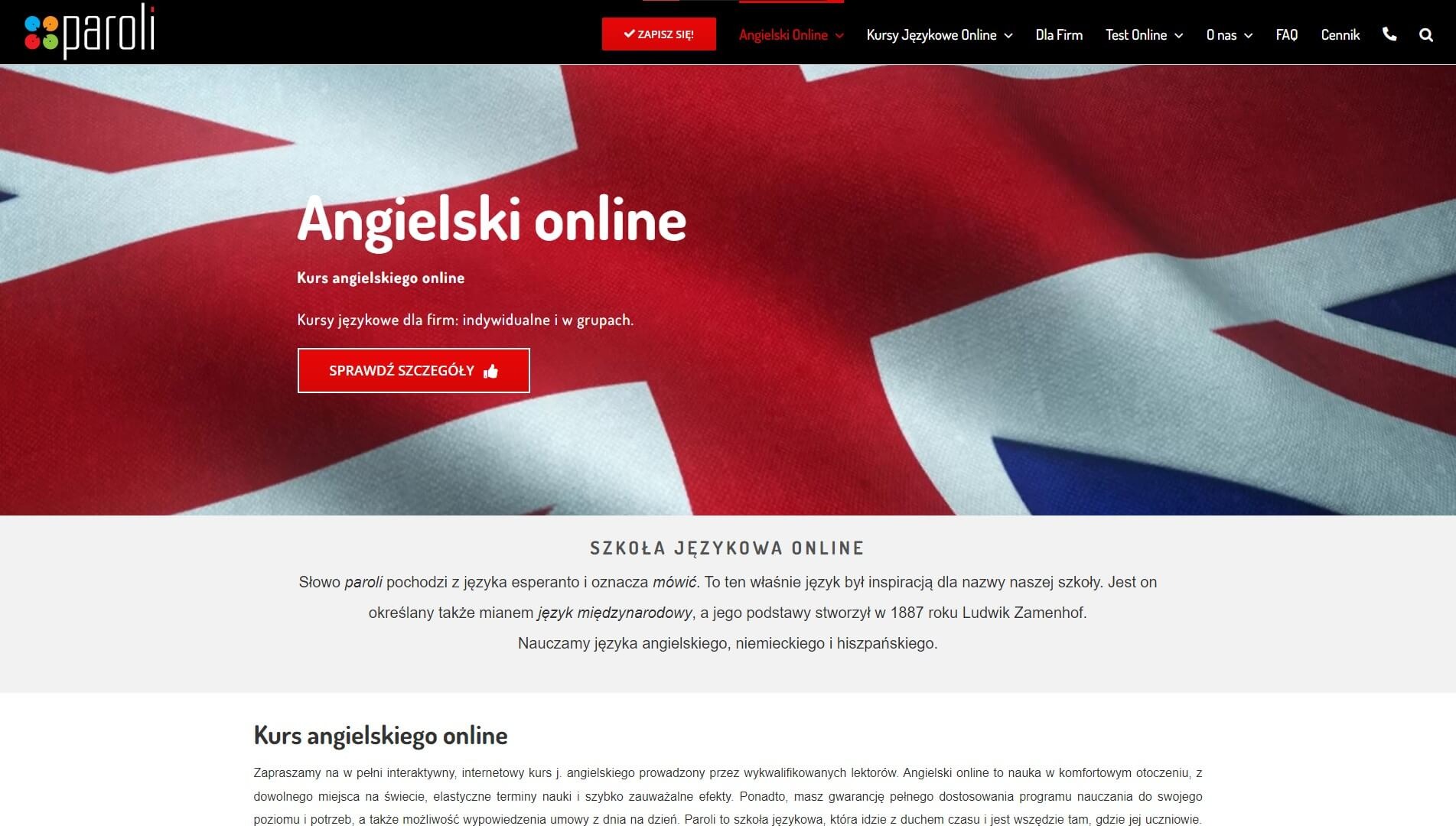 Szkoła językowa online