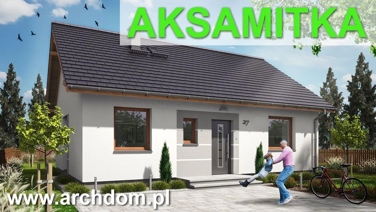 Projekt gotowego domu parterowego Aksamitka.