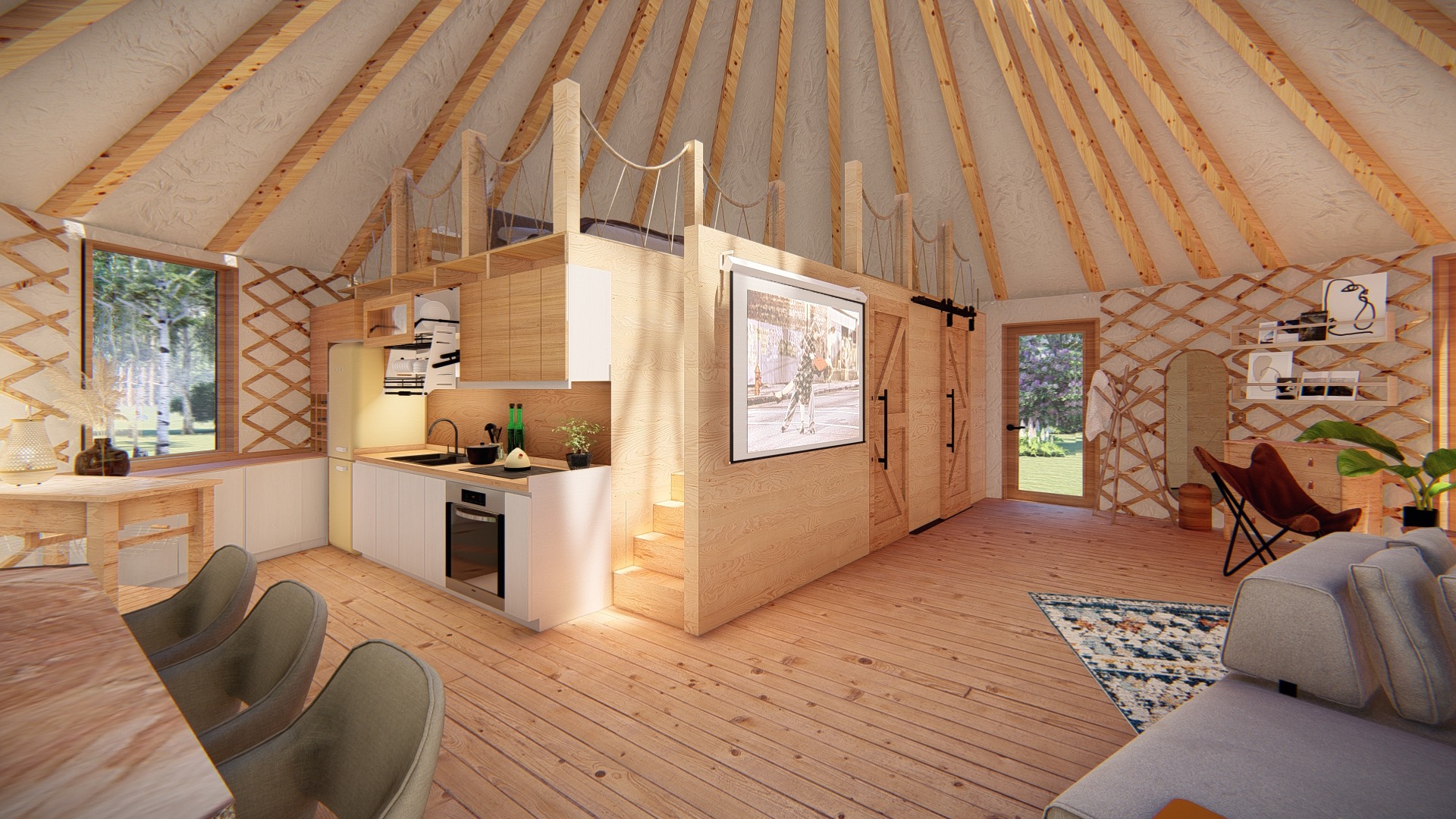 Projekt całorocznej jurty