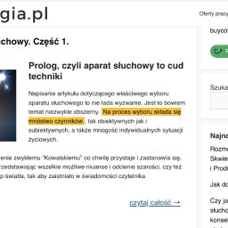 sluchologia.pl to stworzony przez nas i od początku prowadzony, popularny blog dotyczący tematyki związanej z aparatami słuchowymi. Publikujemy na nim artykuły i testujemy rozwiązania SEO.