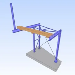 Konstrukcja podpacia urządzeń do transportu trocin. Kraków - Nowa Huta. Konstrukcja stalowa. Realizacja maj 2024.