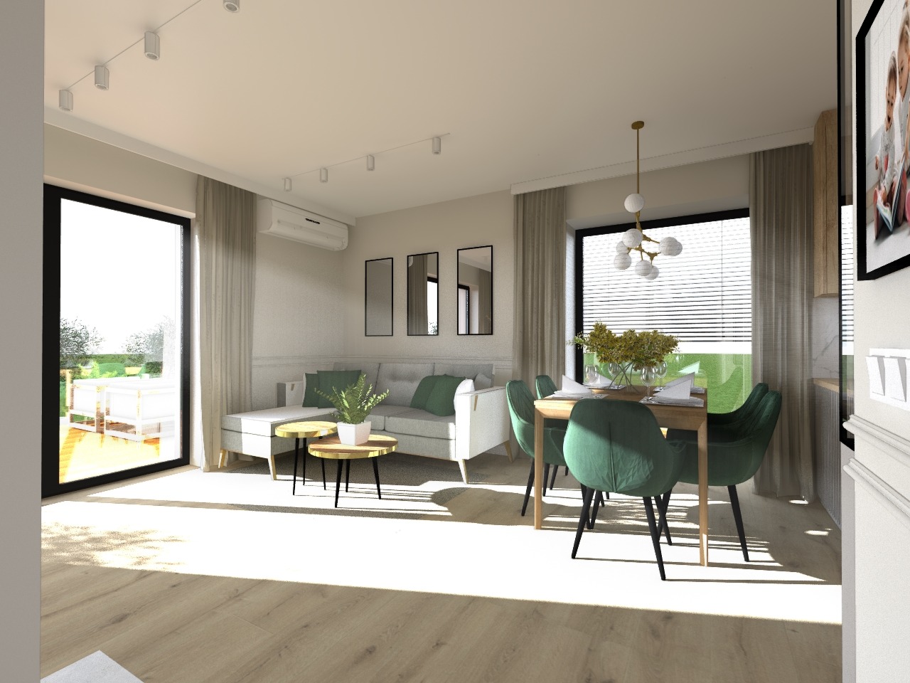 Dom stylizowany koło Szczecina. Kompleksowy projekt wnętrz.