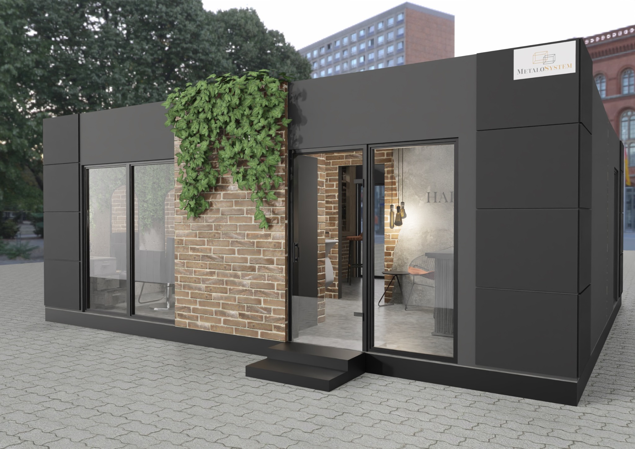 Pawilon Fryzjer/Kosmetyka 36 m2-dwa moduły