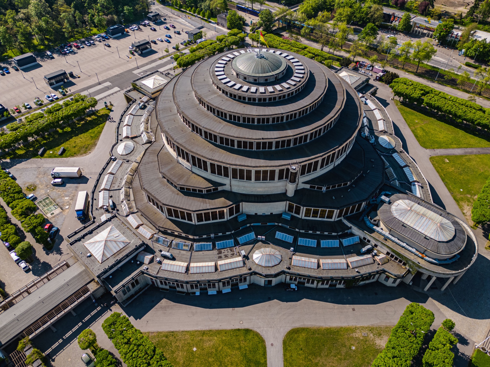 Hala Stulecia z drona