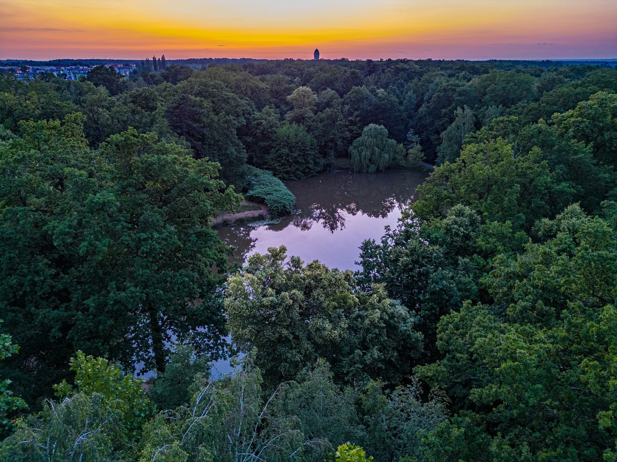 Park Leśnicki z drona