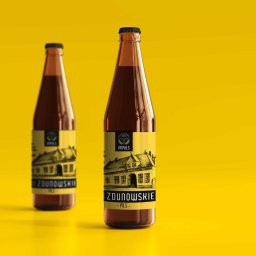 Etykiety na butelkę premierowego piwa dla Browaru Impuls - projekt oraz druk.