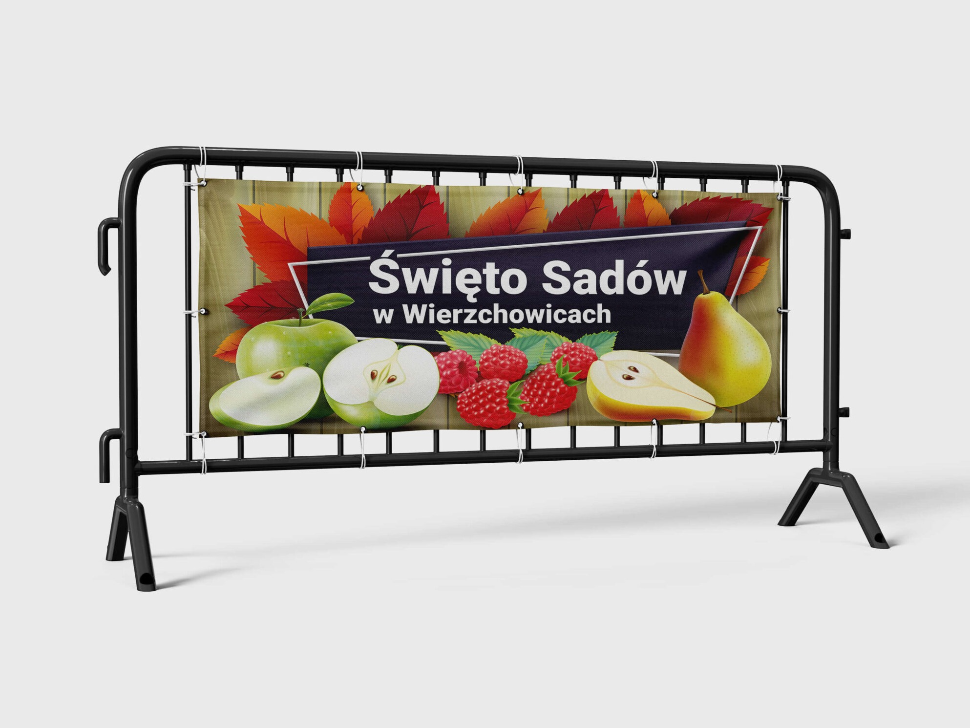 Baner oczkowany Święto Sadów w Wierzchowicach - projekt oraz druk.