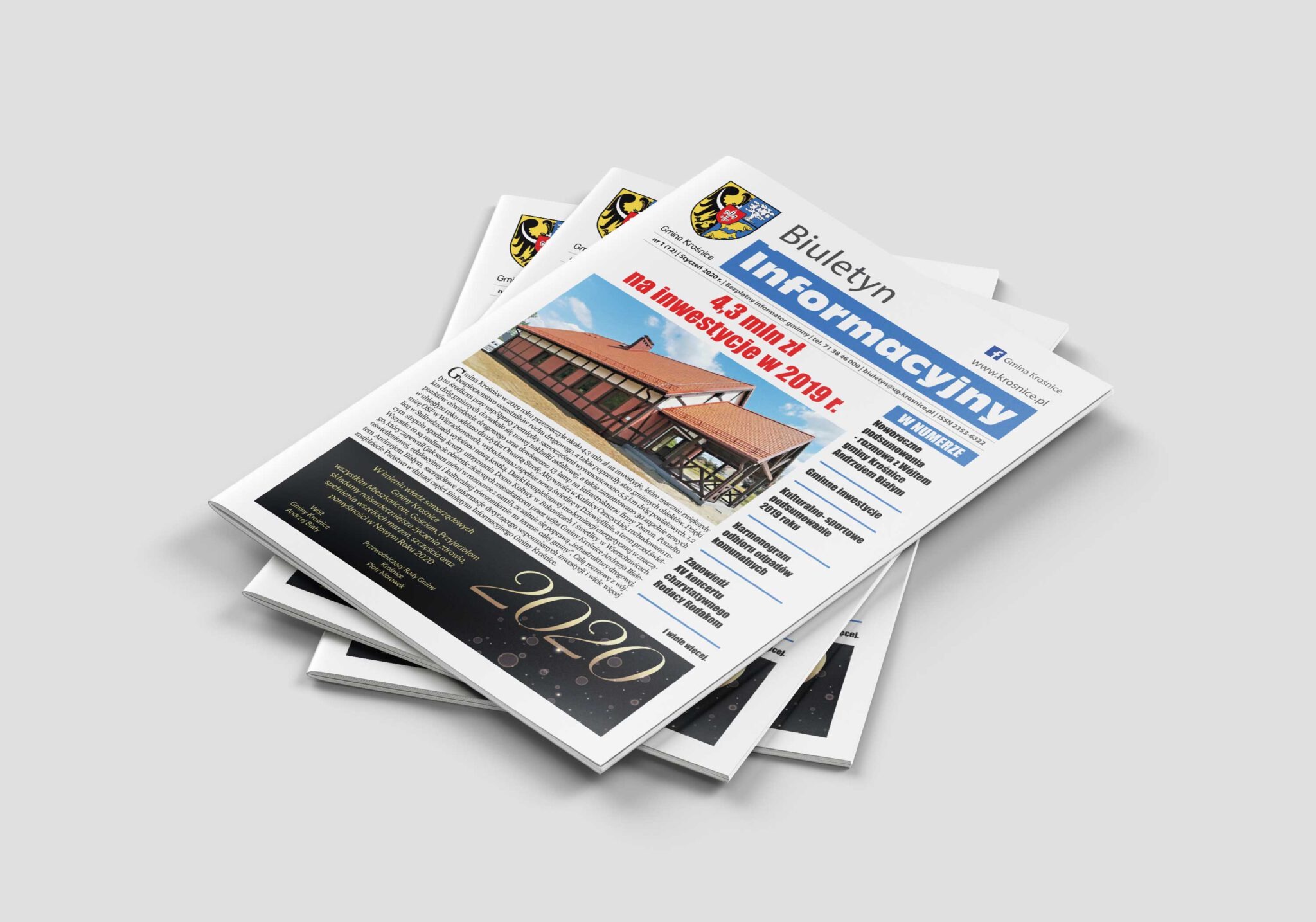 Biuletyn Informacyjny Gminy Krośnice - skład DTP oraz druk.