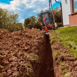 Wykop pod przyłącze instalacji fotowoltaicznej