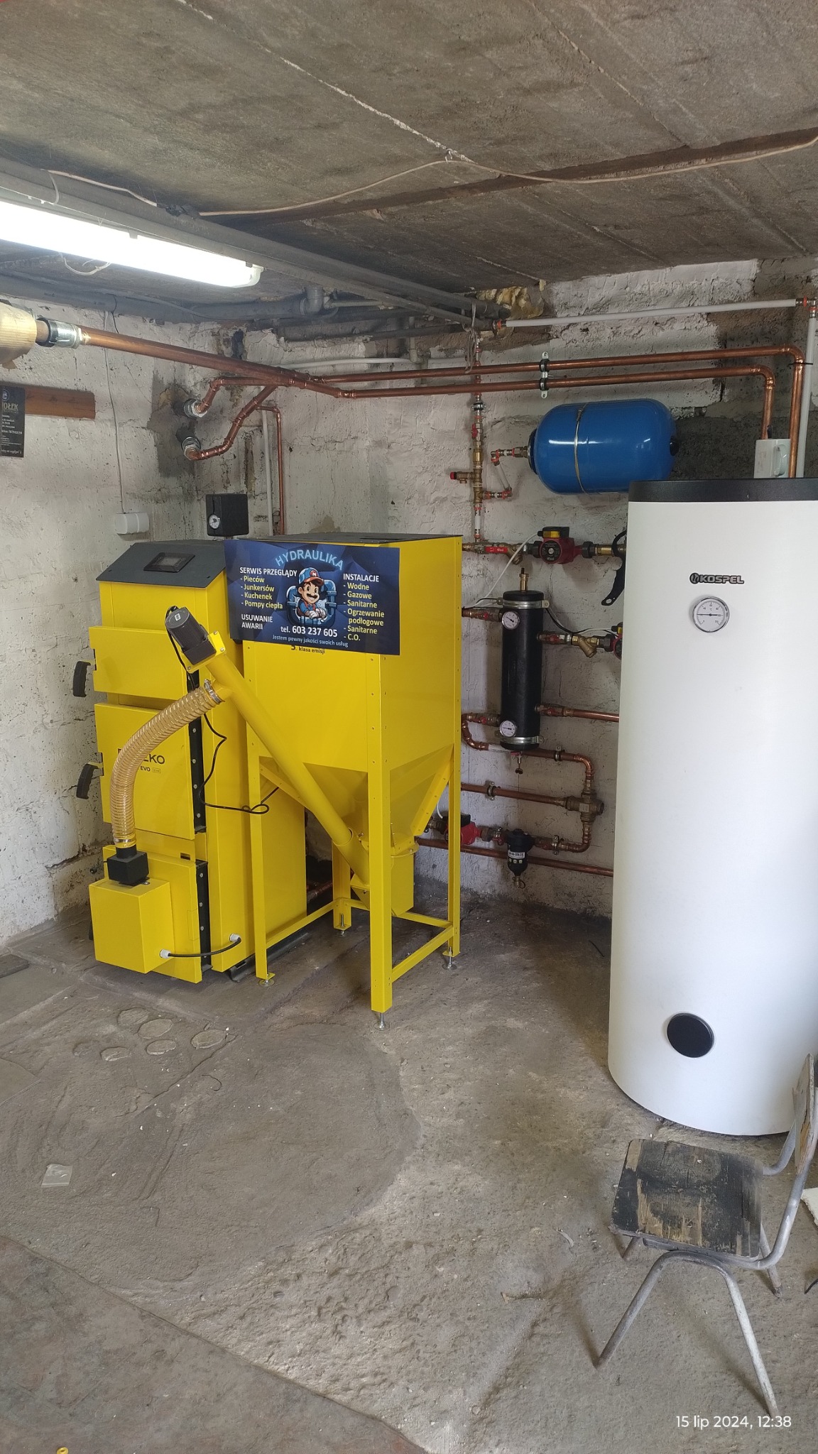 Nasza nowa perełka podłączenie kotła na pellet wraz z wkładem kominowym