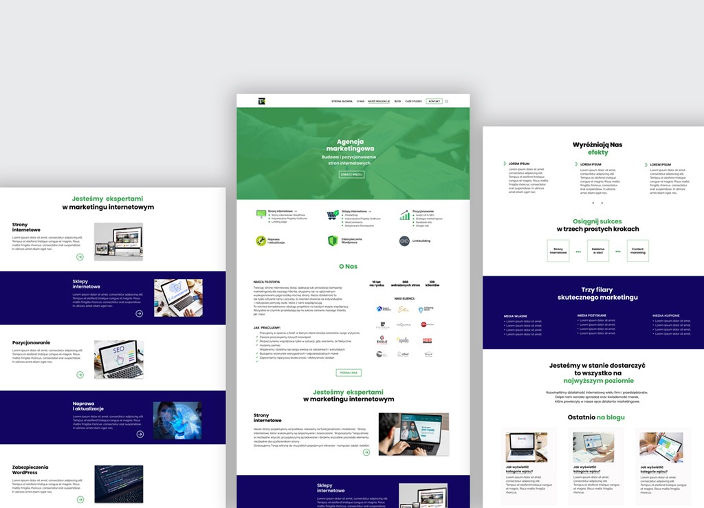 Projekt strony dla Agencji Marketingowej