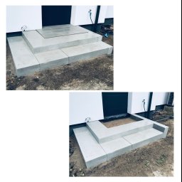 Wyjście na ogród i mała zmiana koncepcji na zakończenie stopnia ⚒
🔹blok schodowy Royal
🔹kostka brukowa System 16