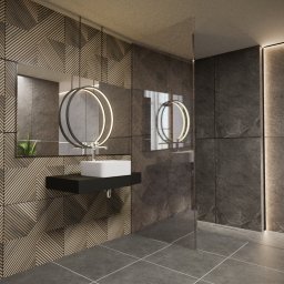 Projekt wykonawczy łazienki w domu jednorodzinnym na Matysówce.