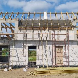 Usługi ogólnobudowlane Artur Zieliński - Pokrycie dachowe blacha na klik początek pracy