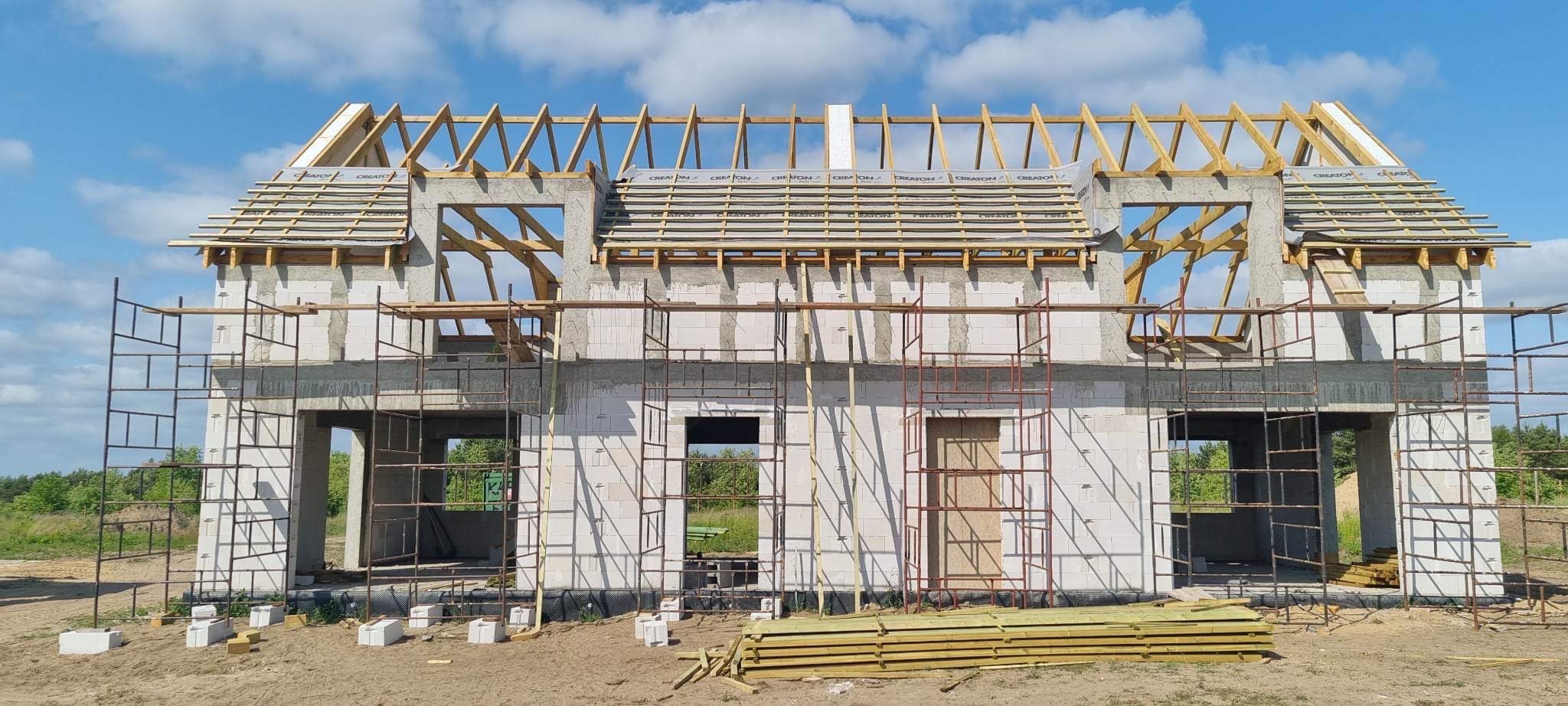 Pokrycie dachowe blacha na klik początek pracy