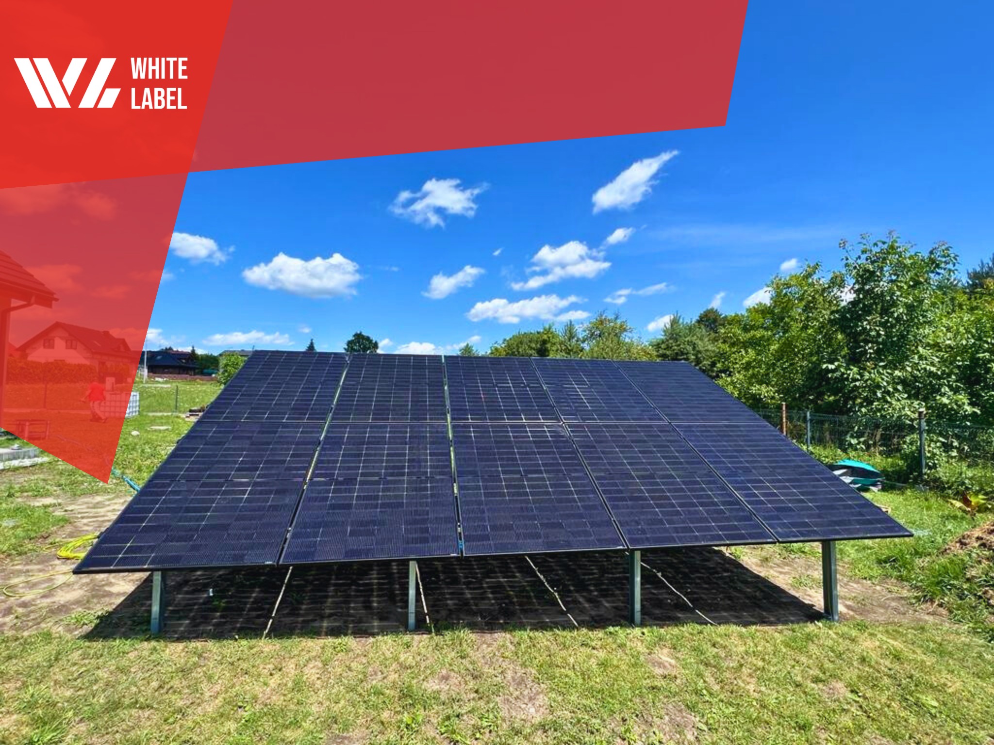 Instalacja gruntowa, składająca się z modułów bifacjalnych