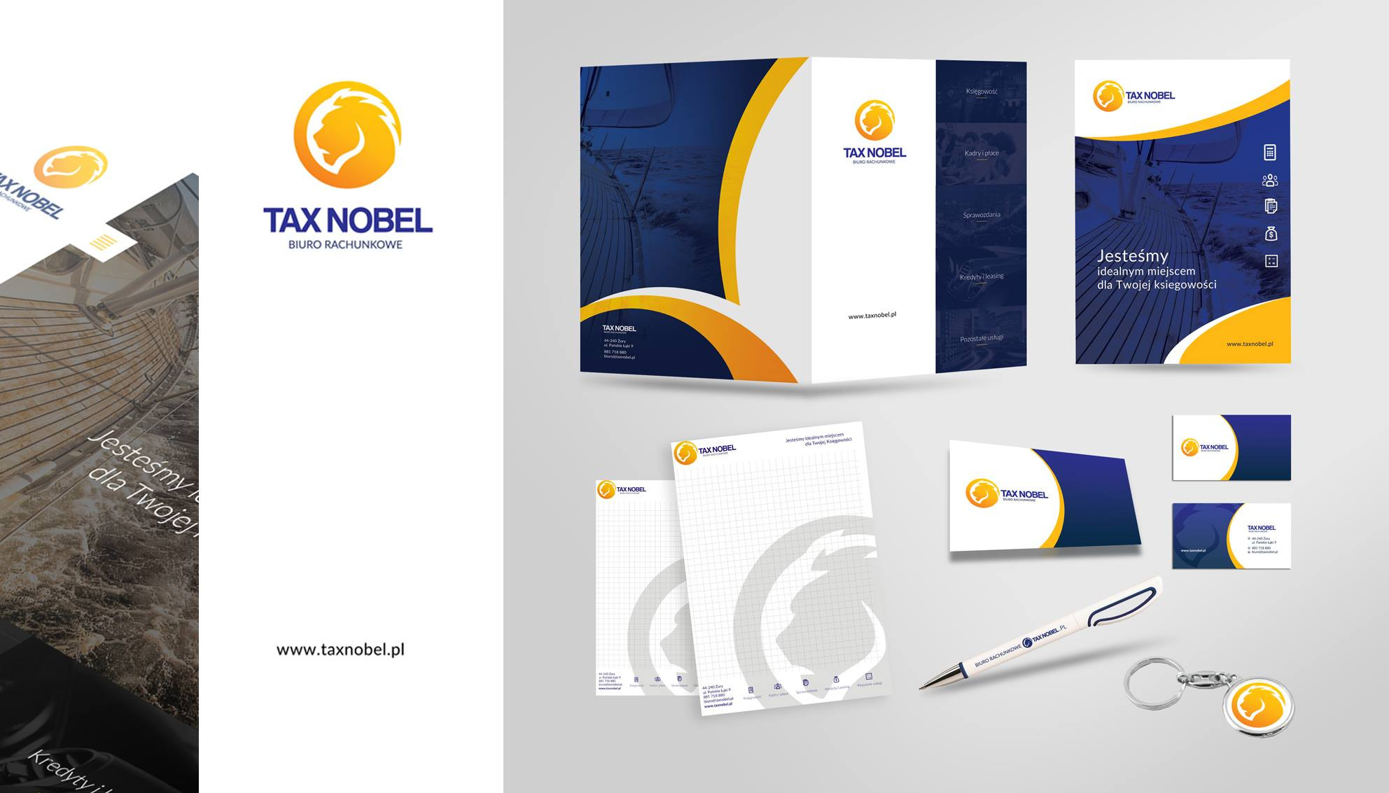 Kompleksowa realizacja identyfiakcji dla firmy TAX NOBEL