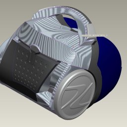 Projekt wzorniczy odkurzacza zrealizowany w zespole Triada Design dla firmy Zelmer - model CAD