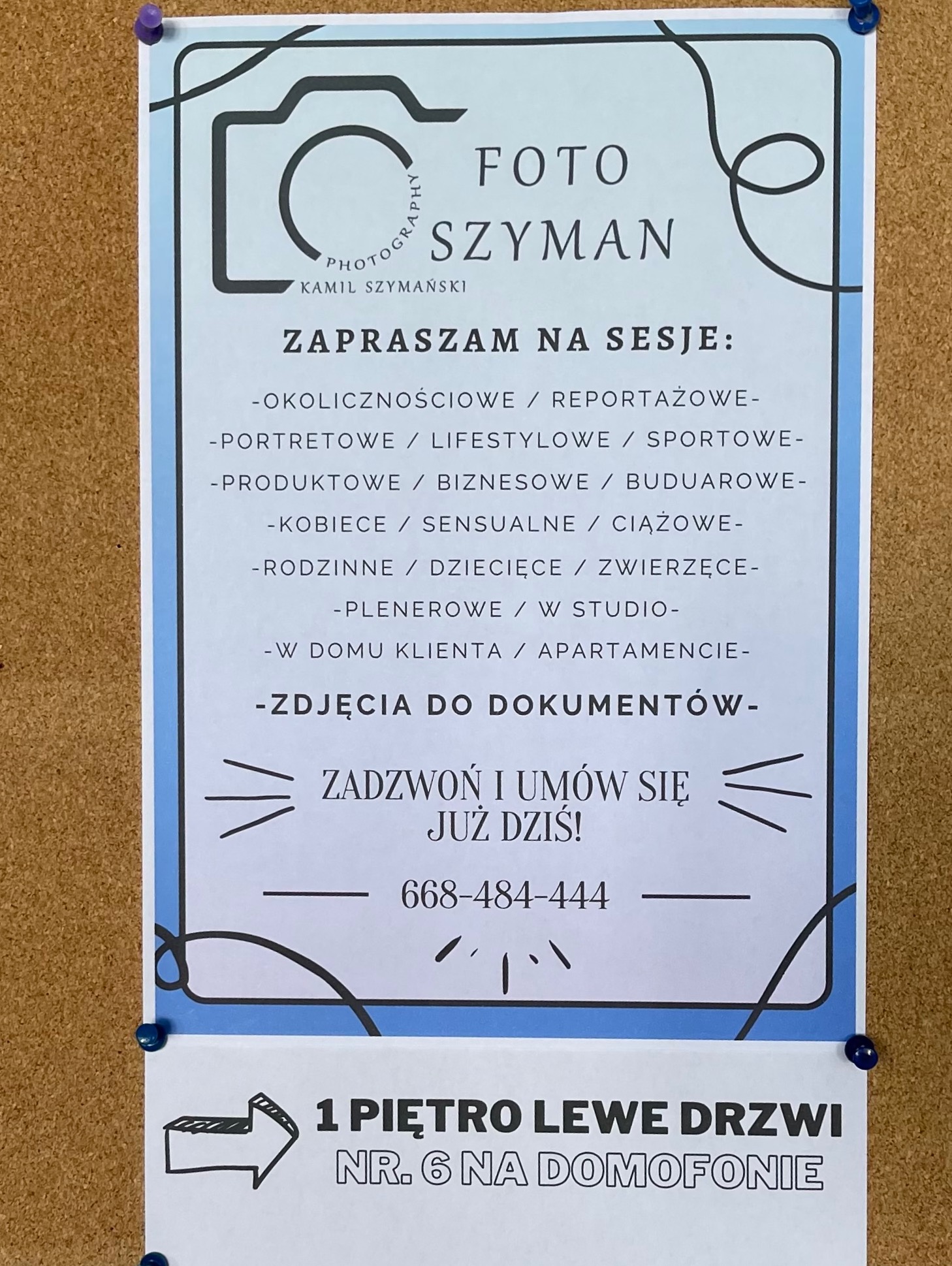 Ogłoszenie fotografa Kamila Szymańskiego z ofertą sesji: okolicznościowych, portretowych, produktowych, biznesowych, kobiecych, rodzinnych, plenerowych, w studio, w domu klienta oraz zdjęć...