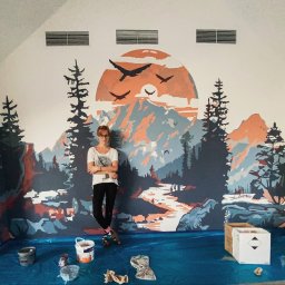 Mural namalowany przeze mnie na zlecenie restauracji