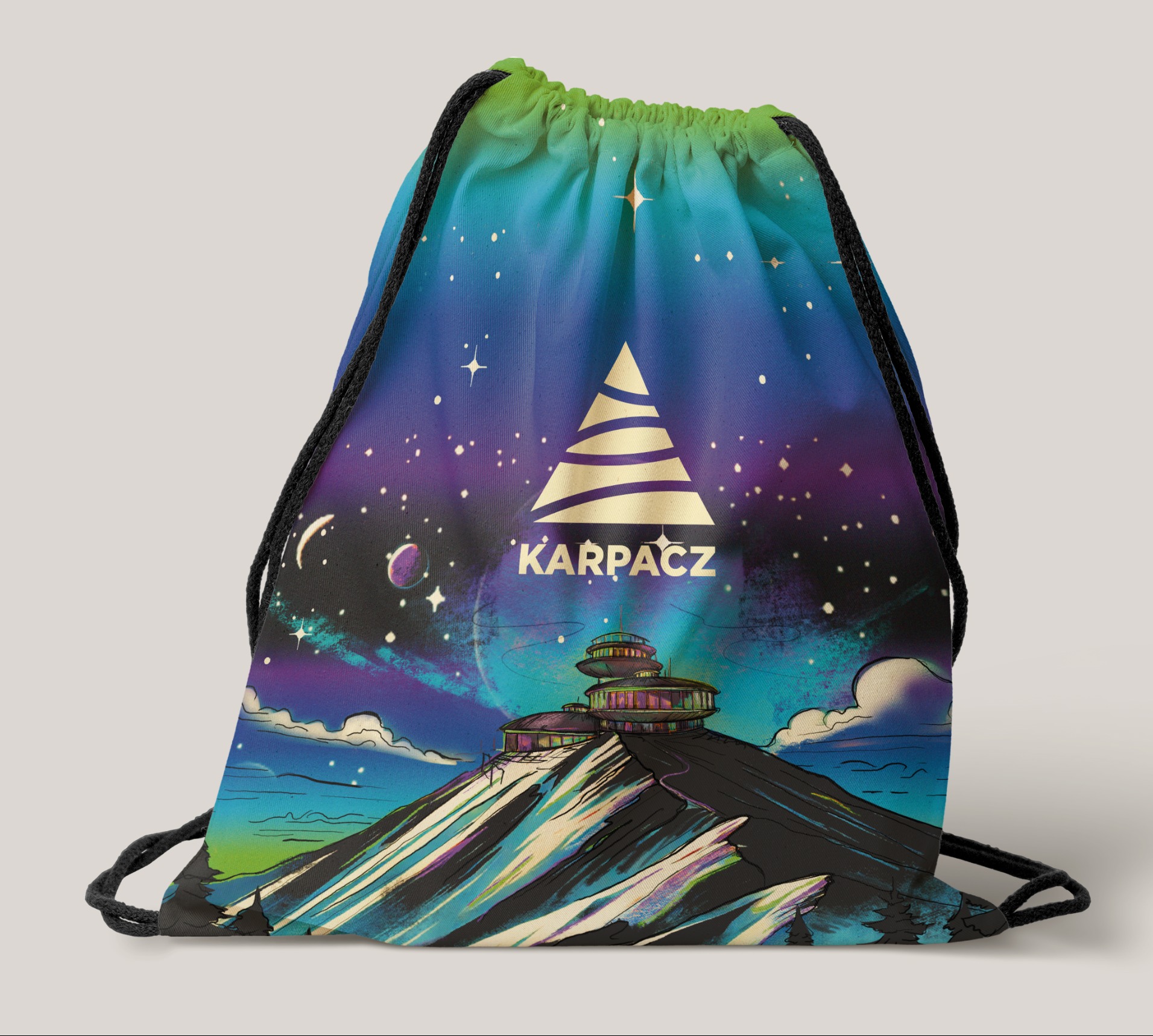 Projekt grafiki na gadżety reklamowe ale Miasta Karpacz