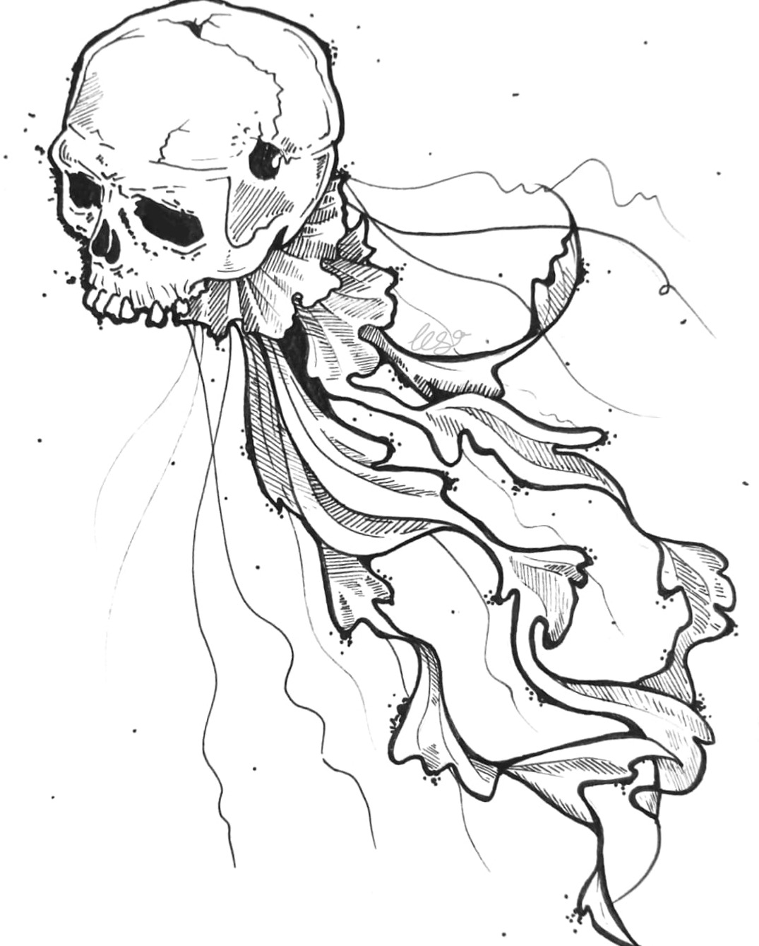 Projekt tatuażu- meduza.