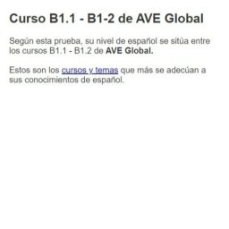 Potwierdzenie poziomu B1/B2 języka hiszpańśkiego wg testu wstępnego Instytutu Cervantesa