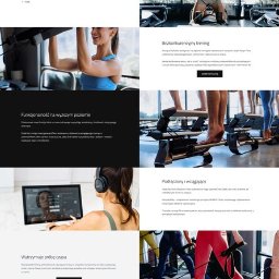 IT Service Management - Fragment strony internetowej z elementami graficznymi prezentującymi ćwiczenia na reformerze do pilatesu, z tekstem w języku polskim.