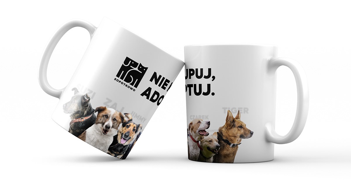 Projekt kubka dla Schroniska Dla Bezdomnych Zwierząt 'Sopotkowo'