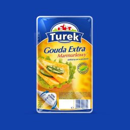Projekt etykiet na linię serów w plastrach pod marką Turek